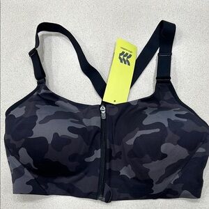 All In Motion Camouflage Zip-Front Sports Bra